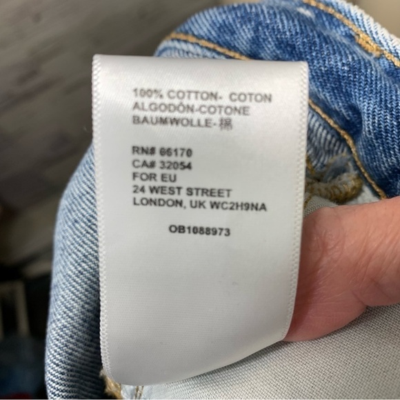 BDG Cut Off Jean Short Sz 26 Blue Distressed High Rise Denim Urban Outfitters - Picture 7 of 11